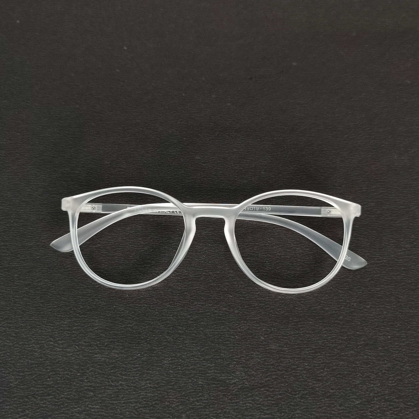 Full rim mat transparent round