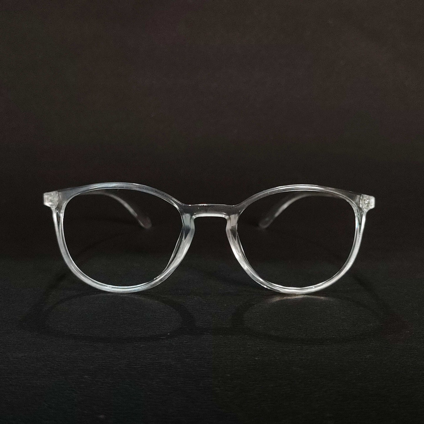 Full rim crystal transparent round