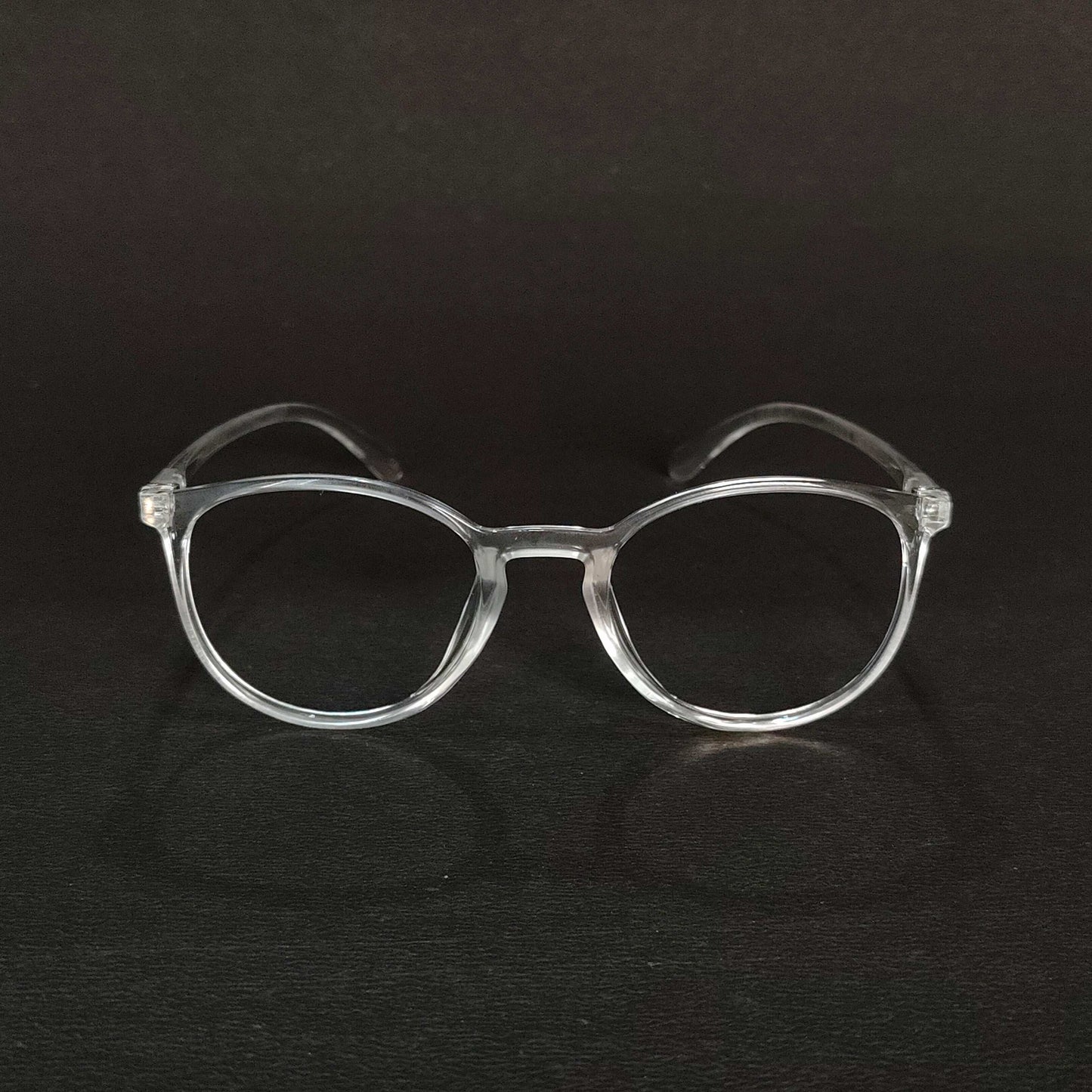 Full rim crystal transparent round