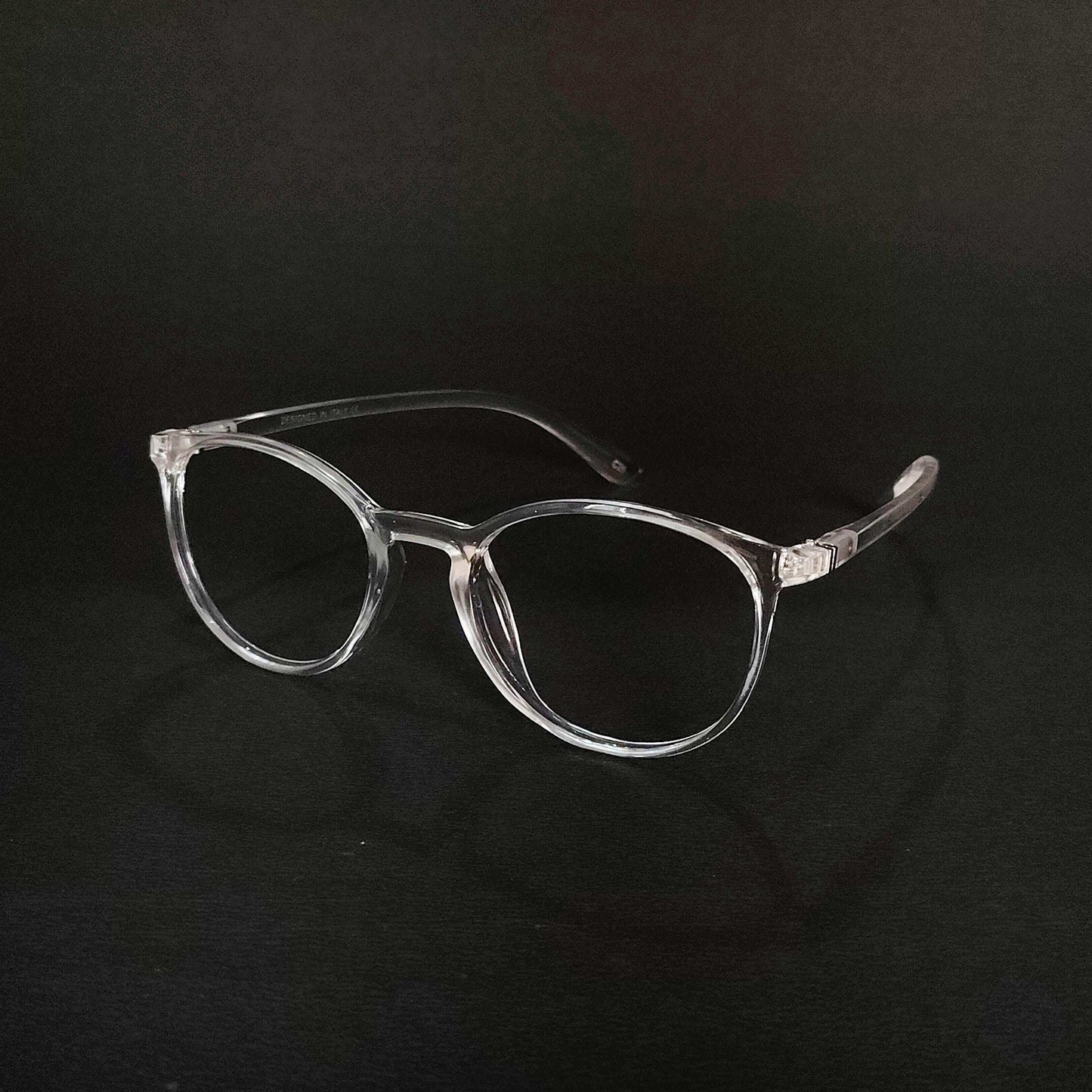Full rim crystal transparent round