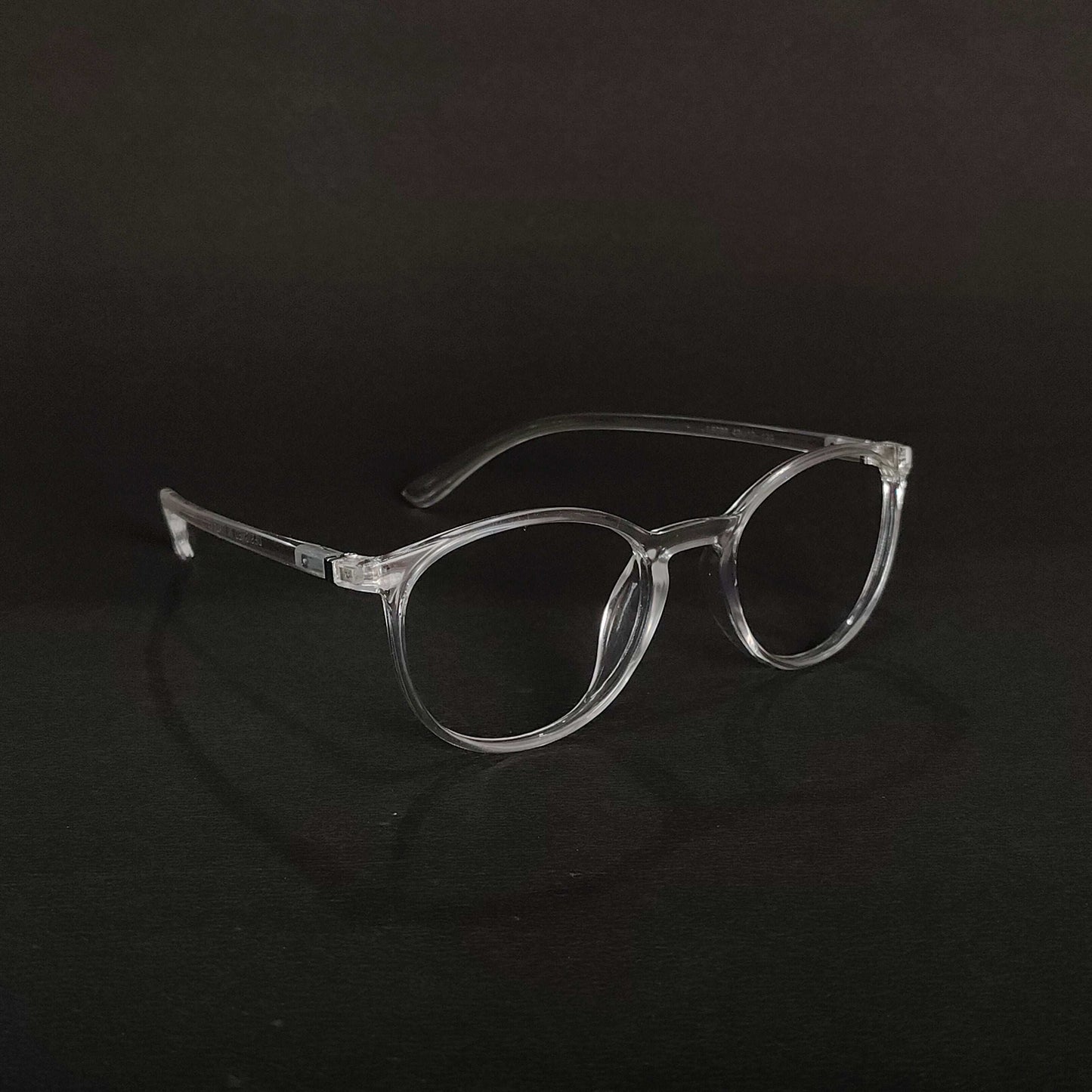 Full rim crystal transparent round