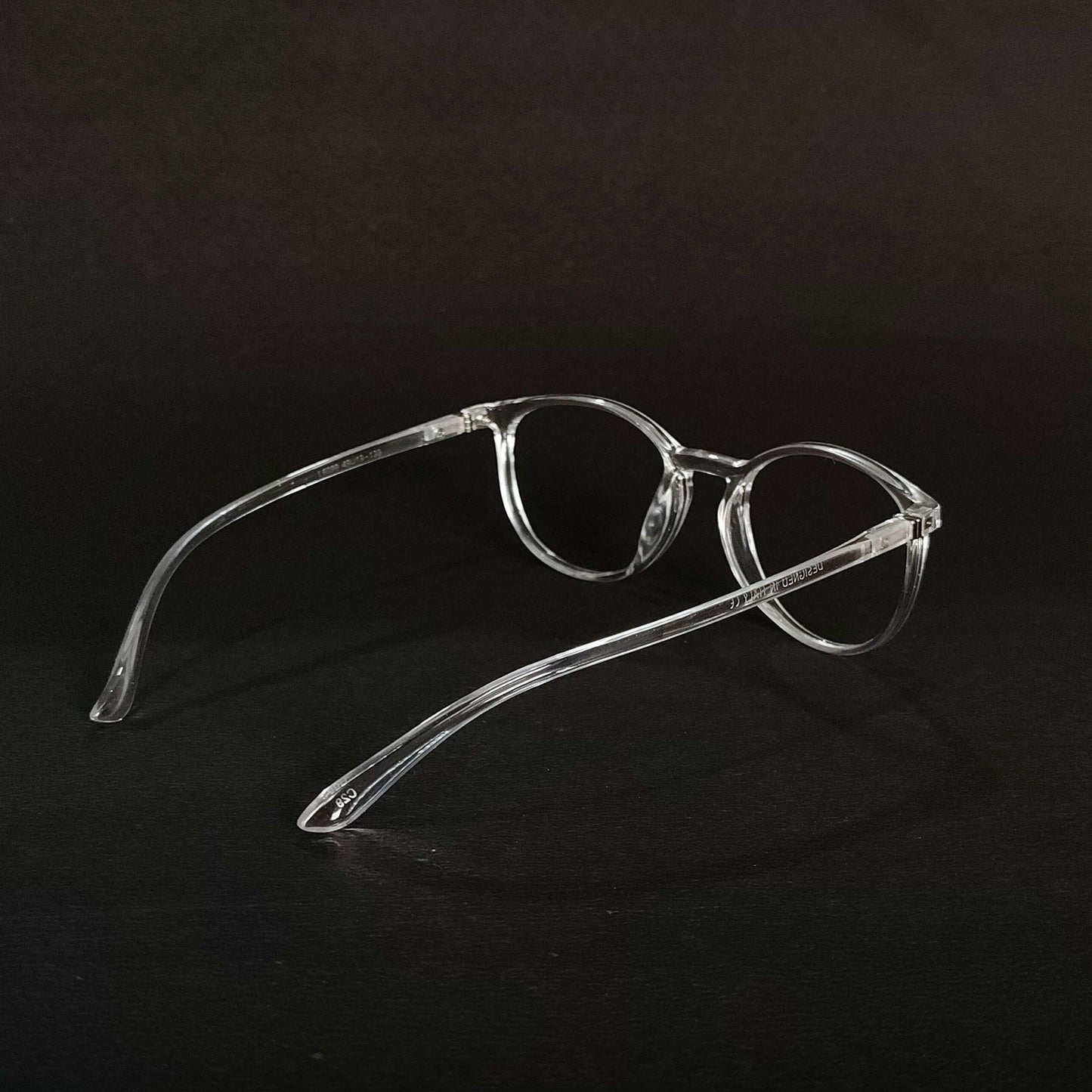 Full rim crystal transparent round