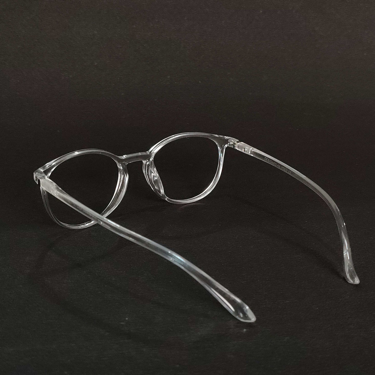 Full rim crystal transparent round