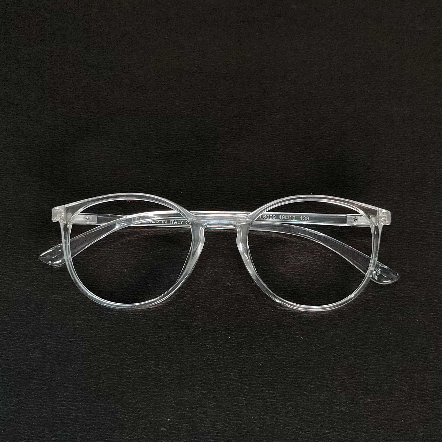 Full rim crystal transparent round