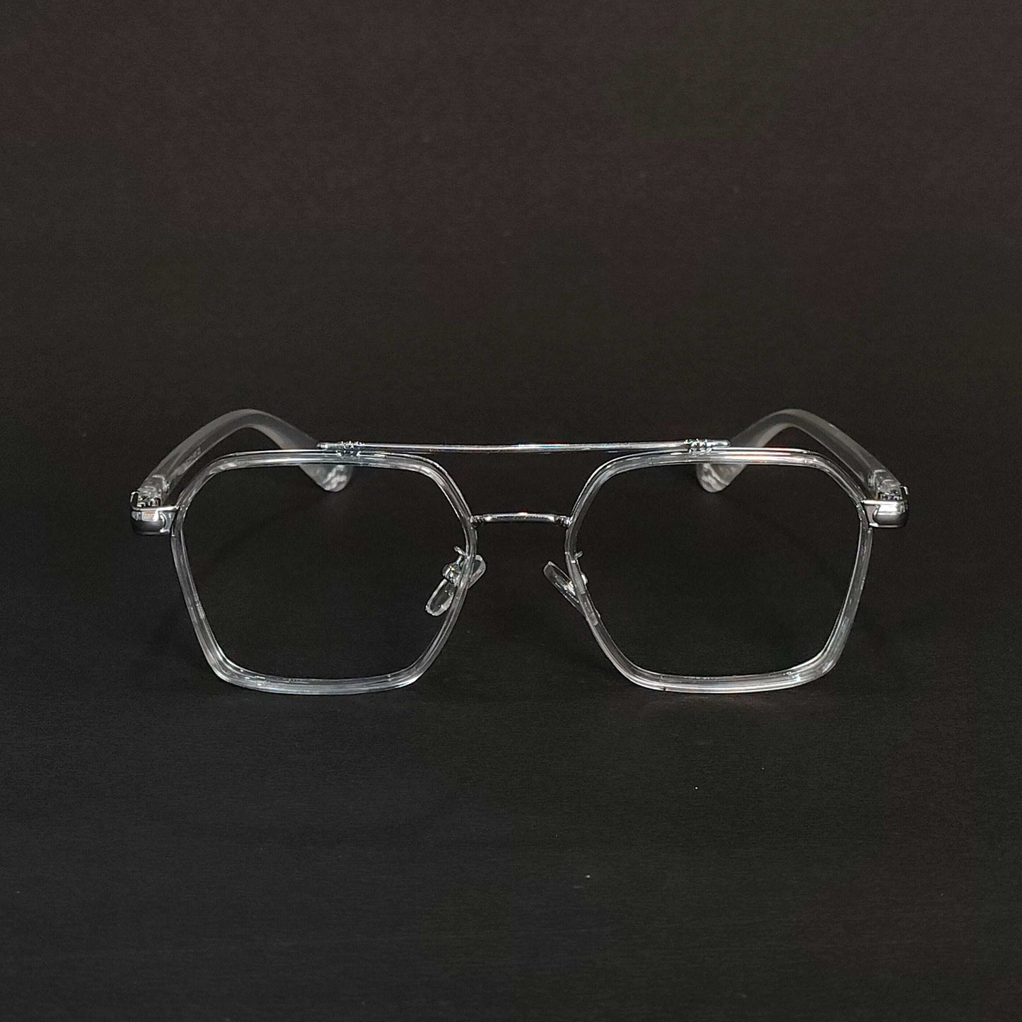 Full rim Wayfarer transparent and silver