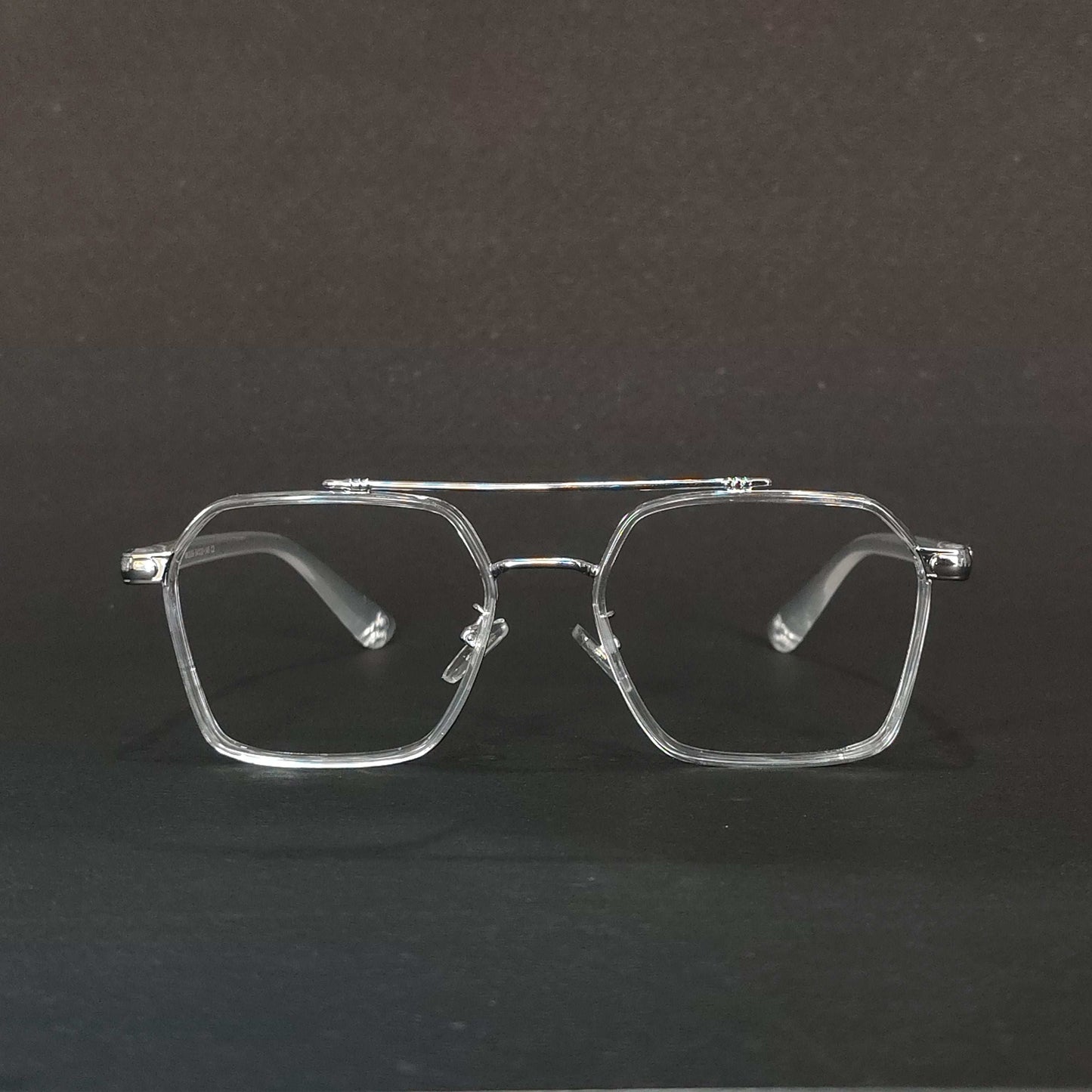 Full rim Wayfarer transparent and silver