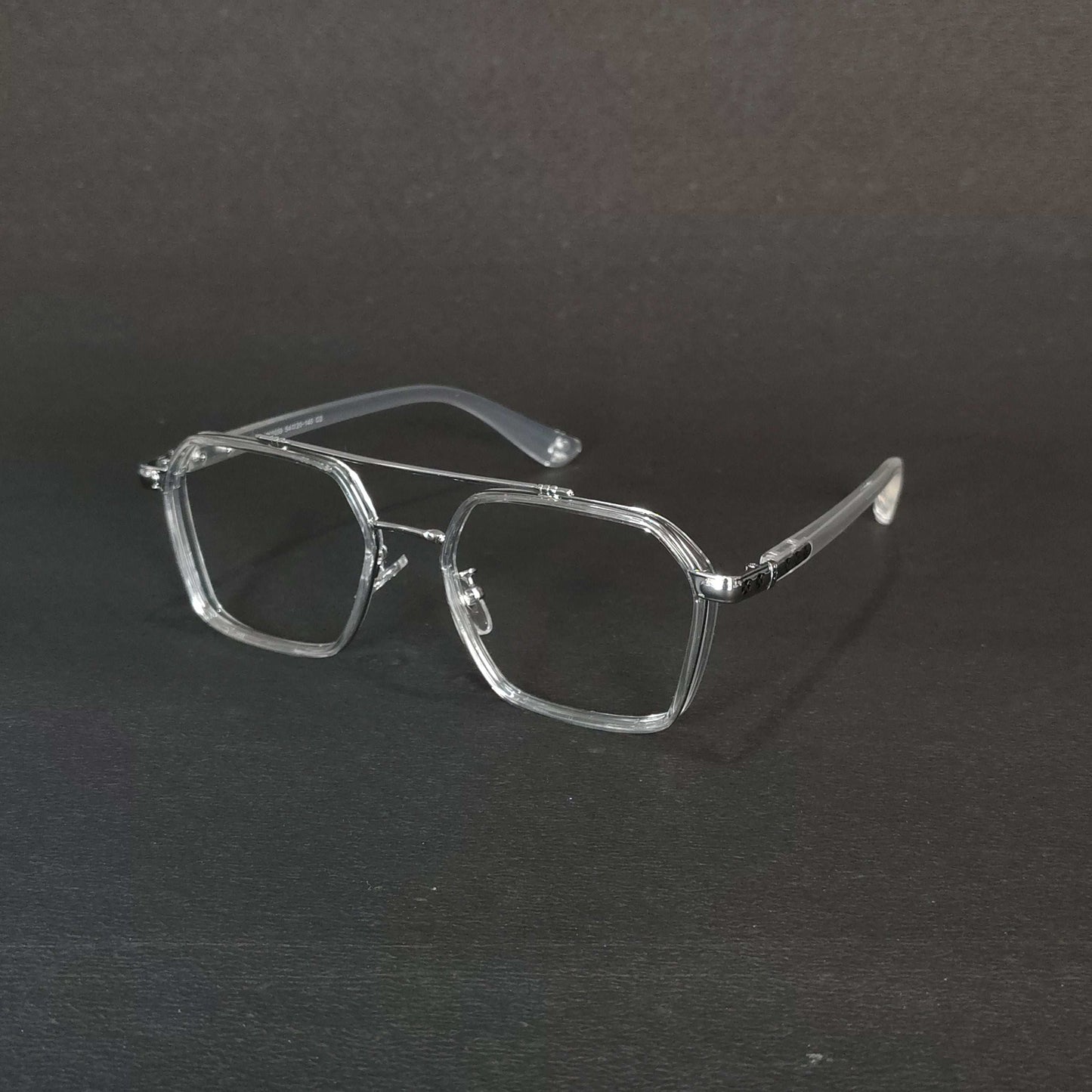Full rim Wayfarer transparent and silver