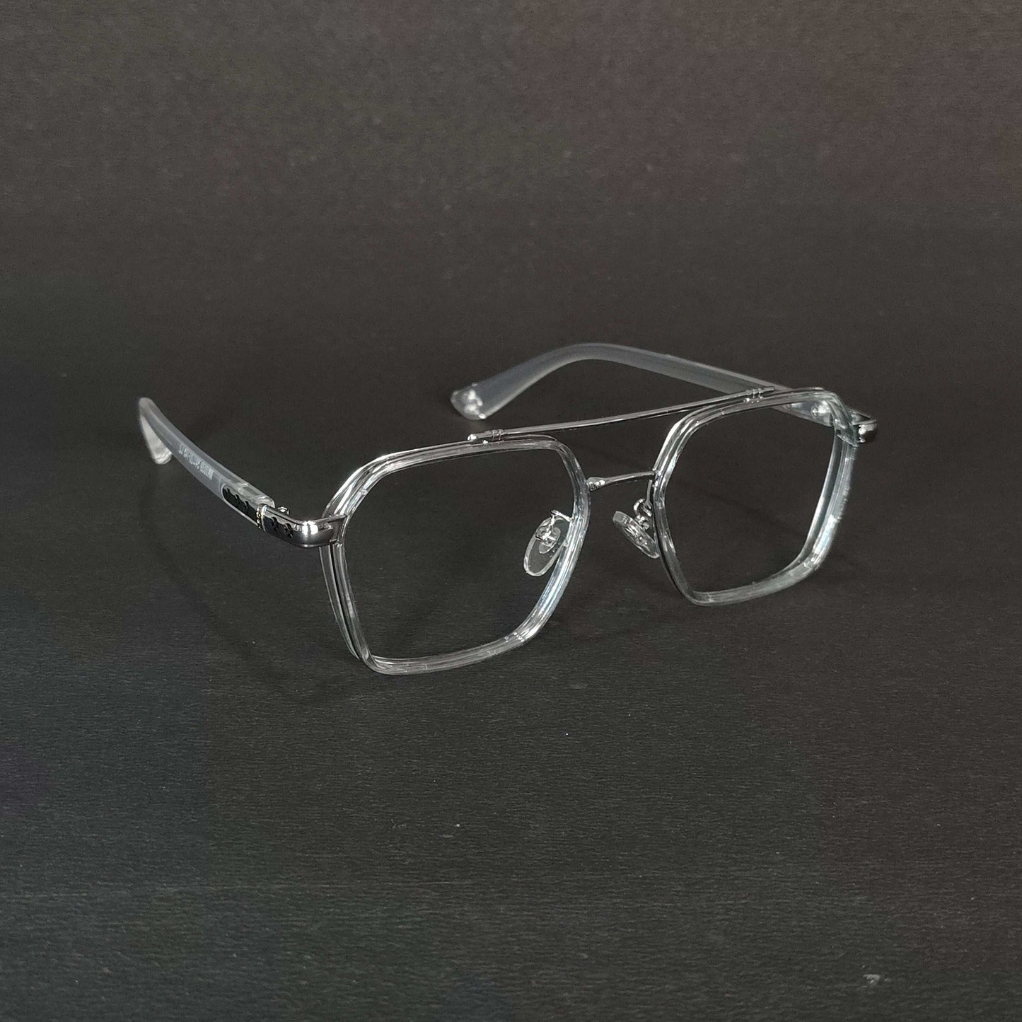 Full rim Wayfarer transparent and silver