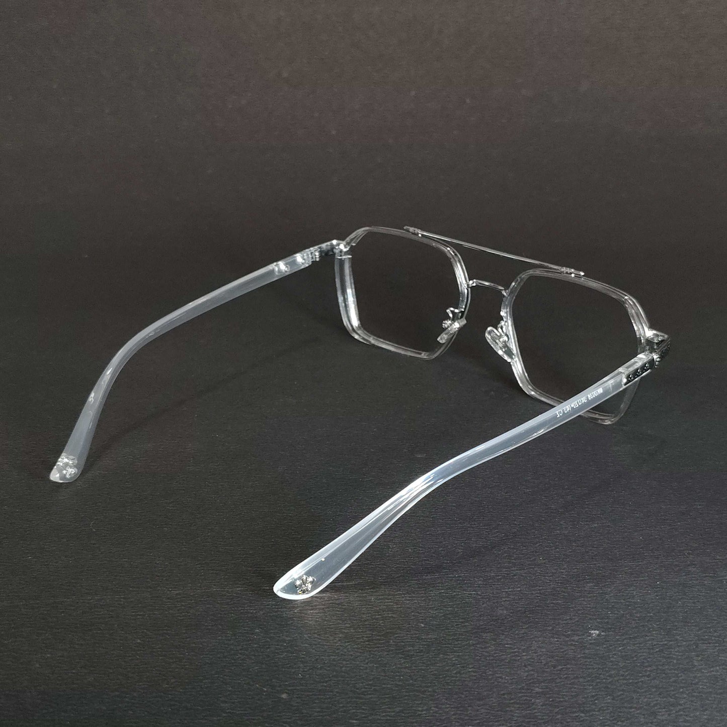 Full rim Wayfarer transparent and silver