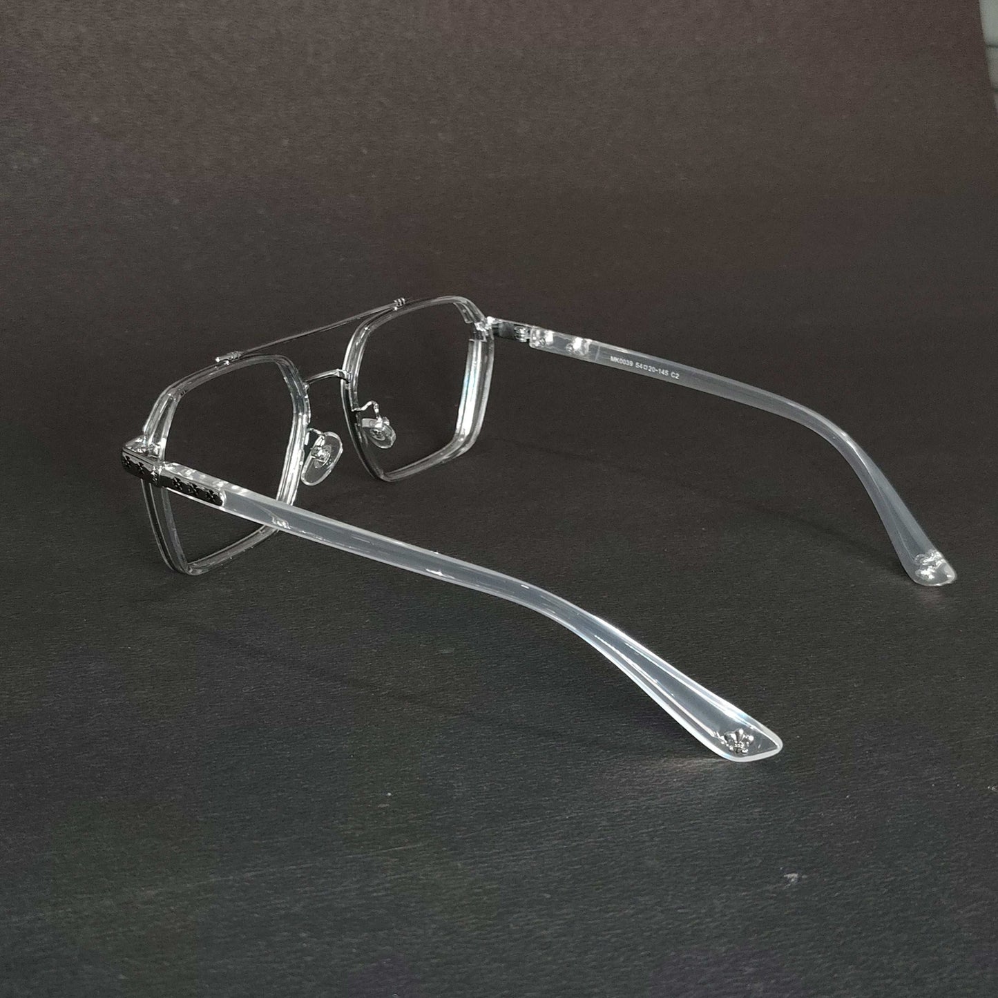 Full rim Wayfarer transparent and silver