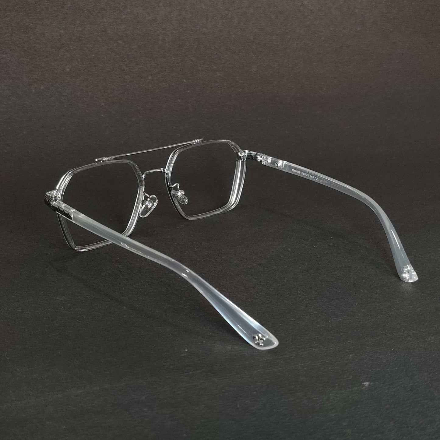 Full rim Wayfarer transparent and silver