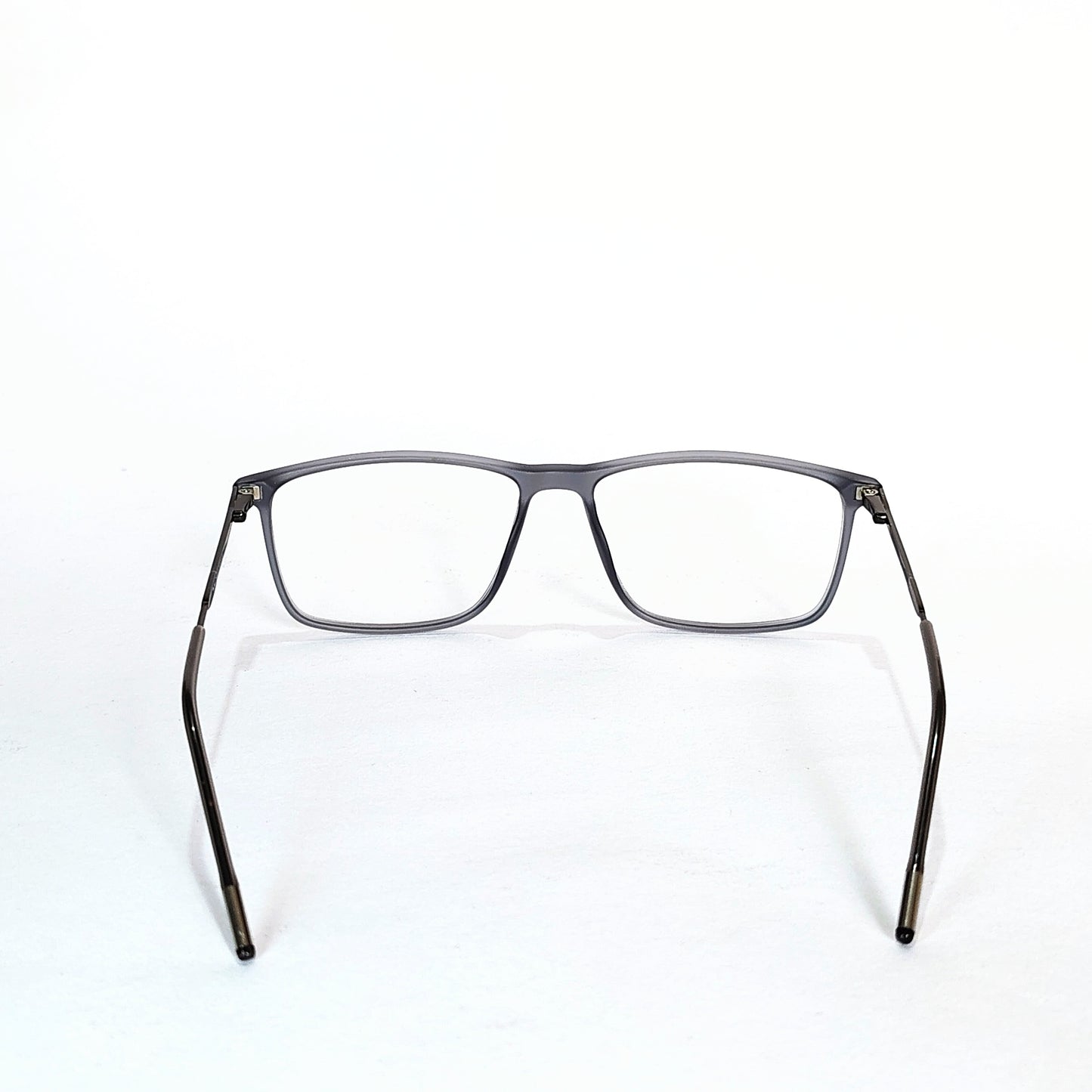 Full Rim Rectangle Matte Grey Transparent