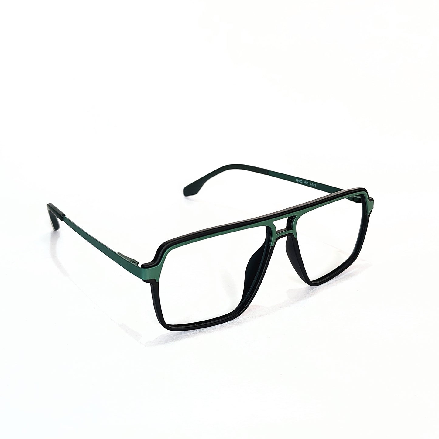 Full rim rectangular dark green and black
