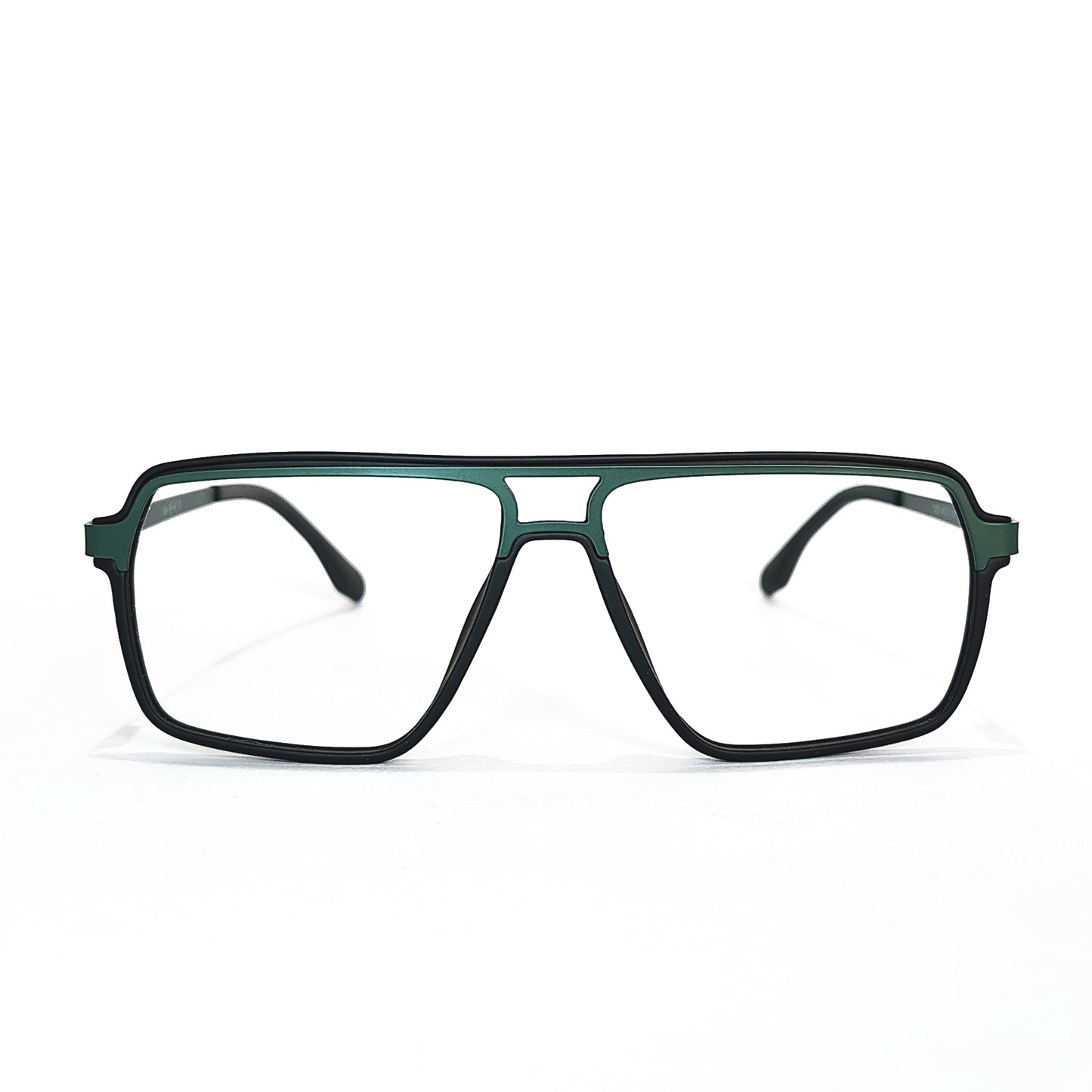 Full rim rectangular dark green and black