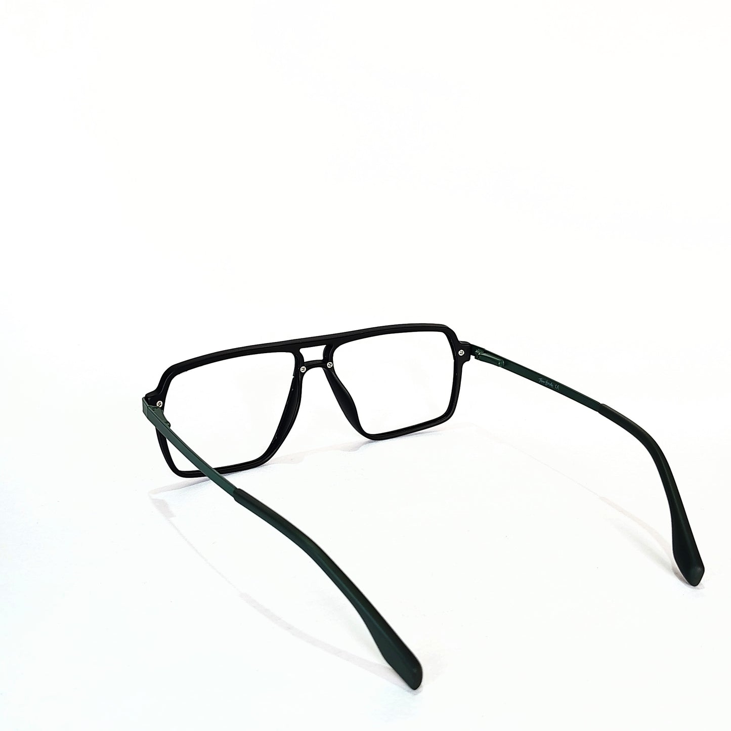 Full rim rectangular dark green and black