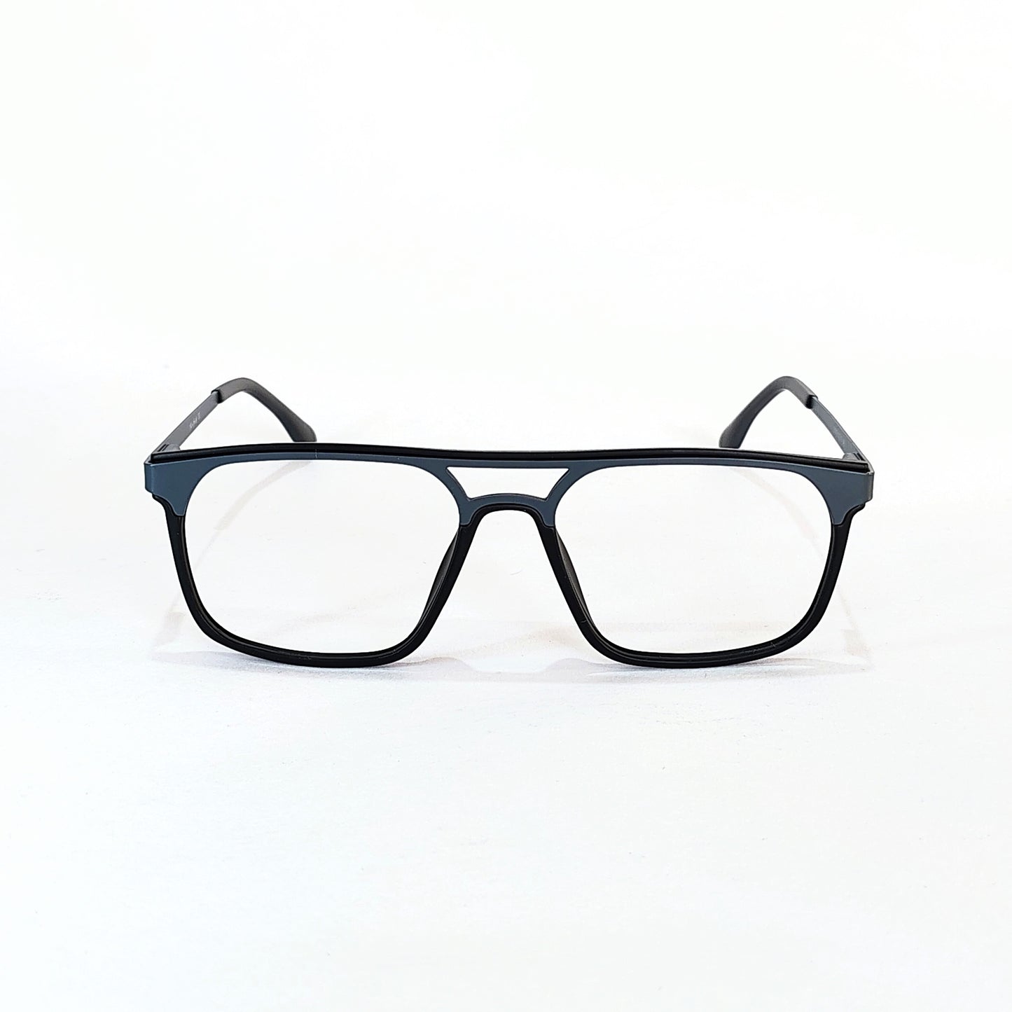 Full rim rectangular blue and black side metal