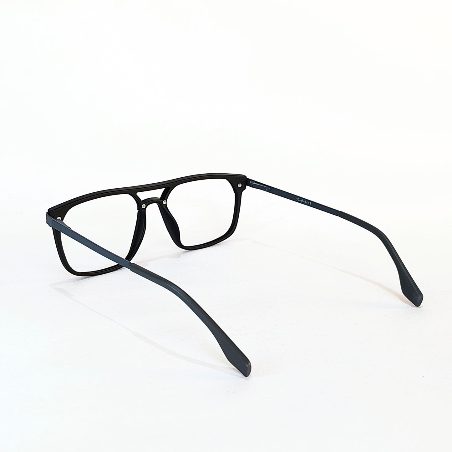 Full rim rectangular blue and black side metal