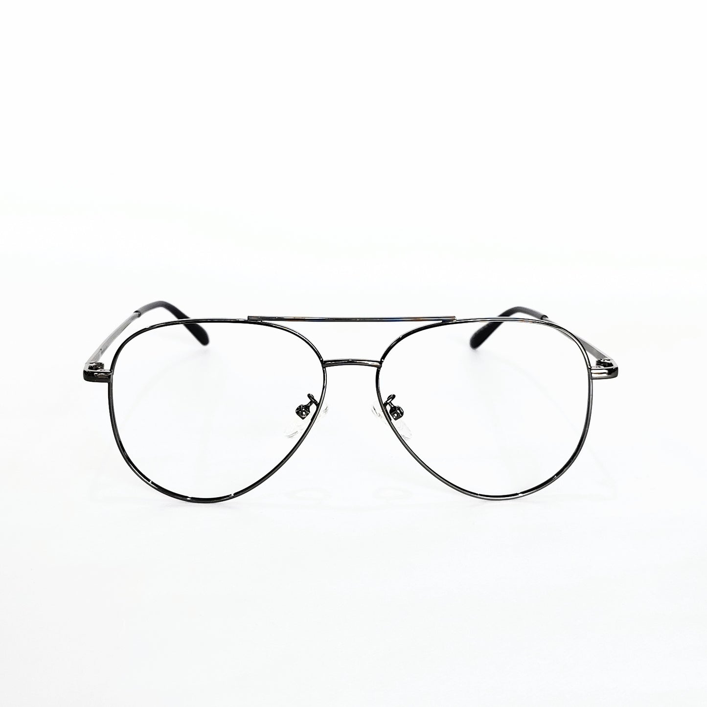Full rim metal Aviator gunmetal silver