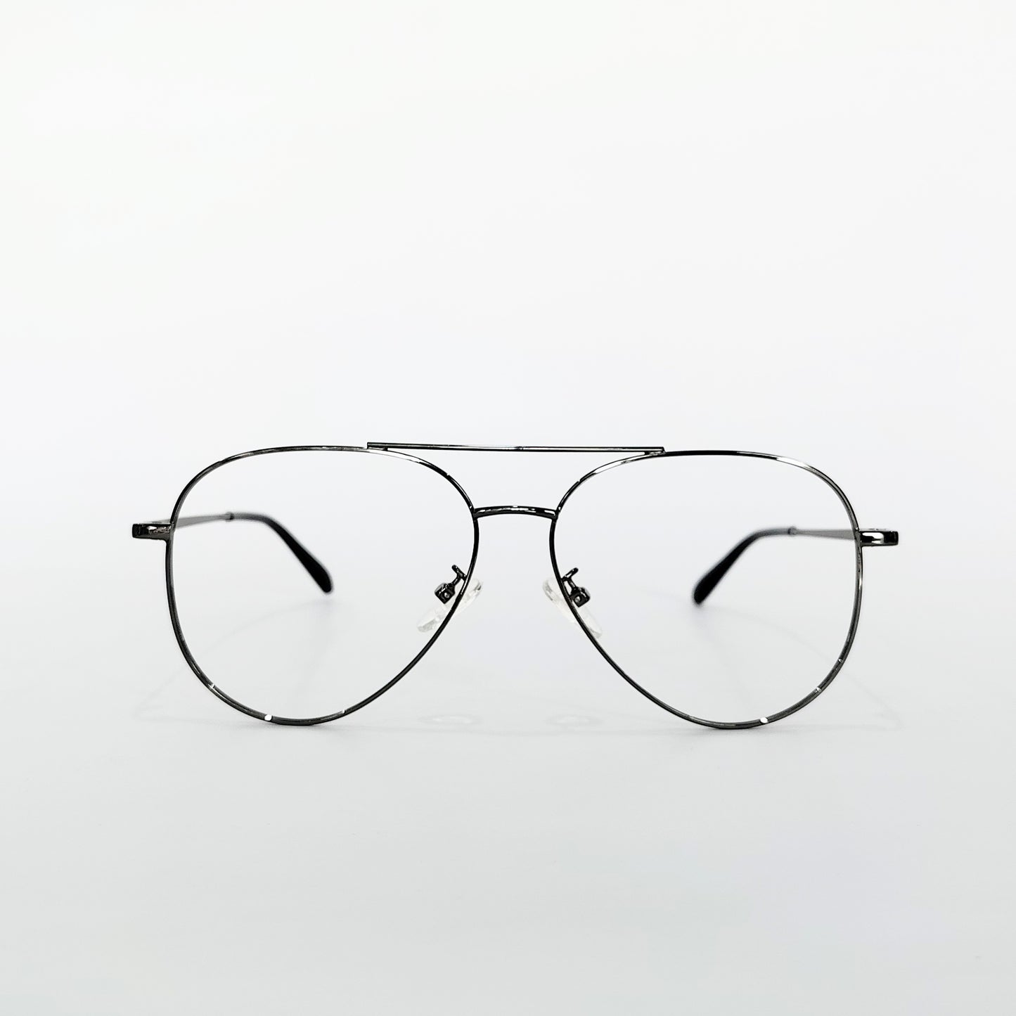 Full rim metal Aviator gunmetal silver
