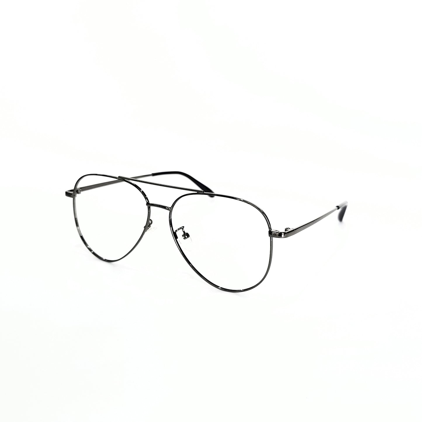 Full rim metal Aviator gunmetal silver