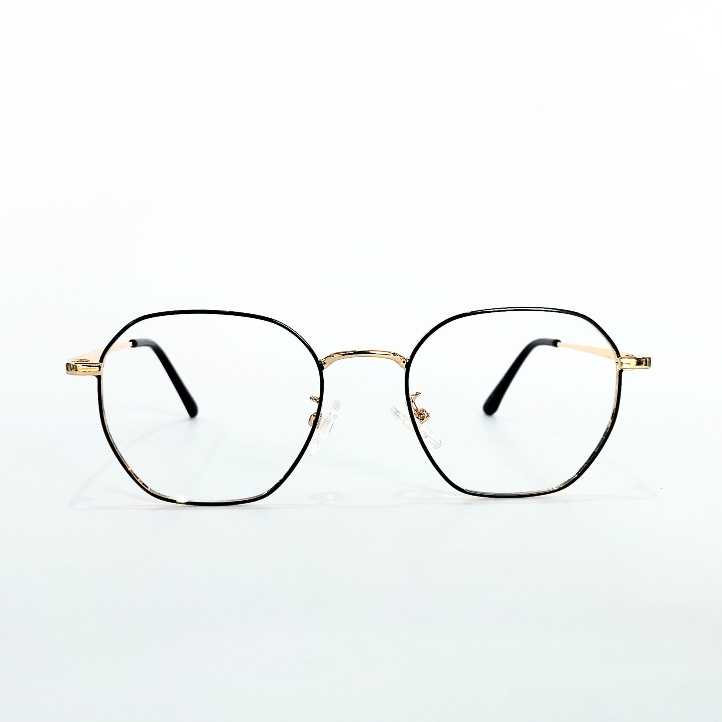 Full rim metal hexagon golden