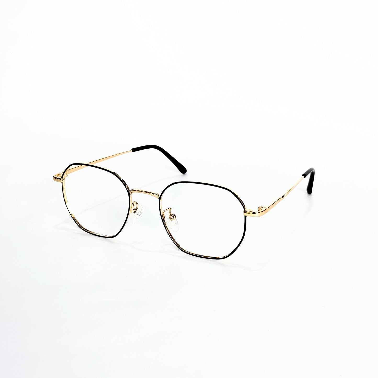 Full rim metal hexagon golden