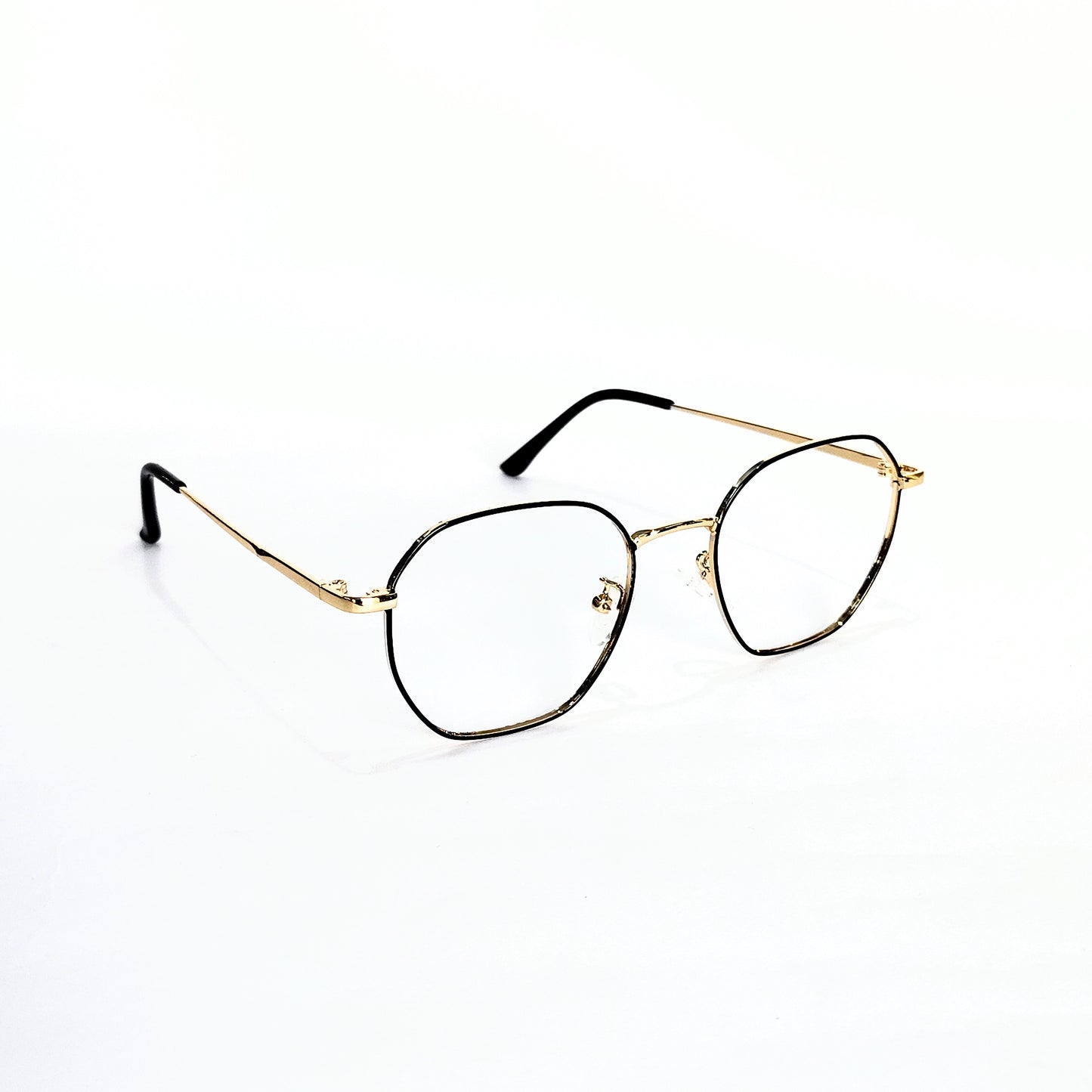 Full rim metal hexagon golden