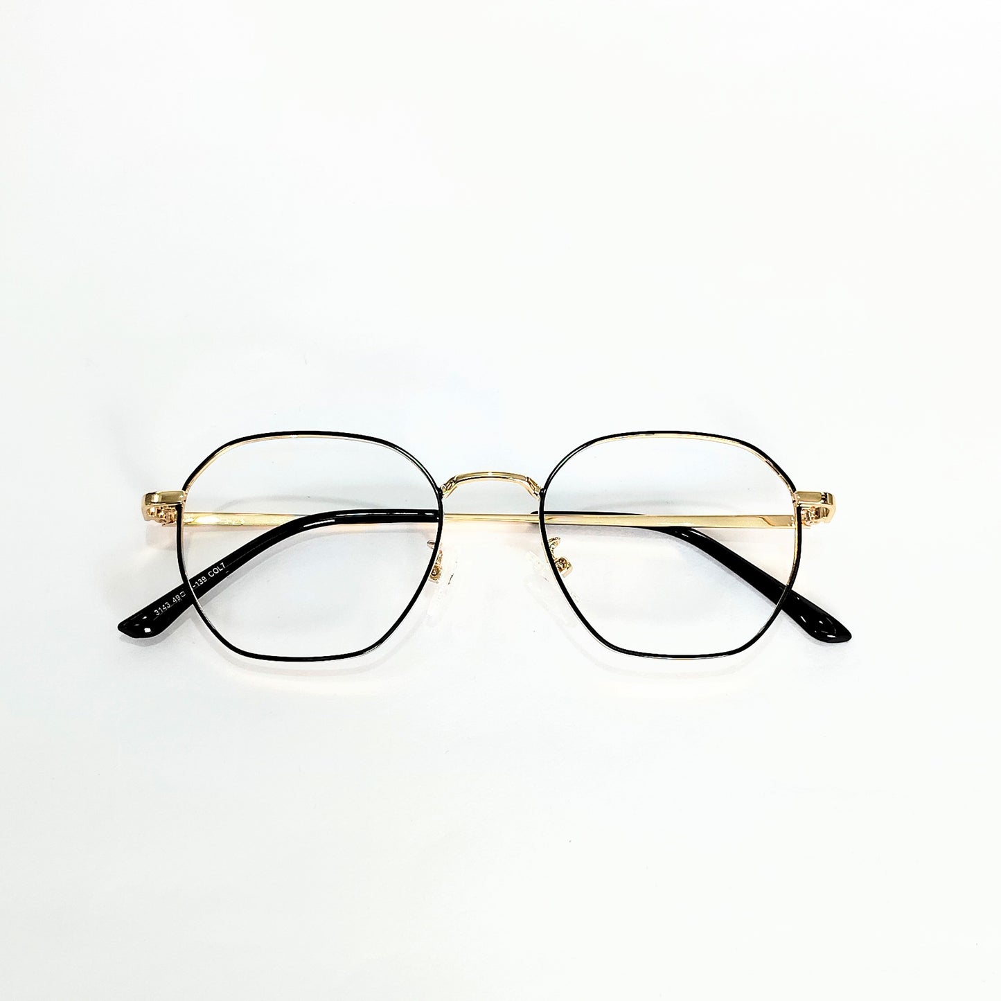 Full rim metal hexagon golden