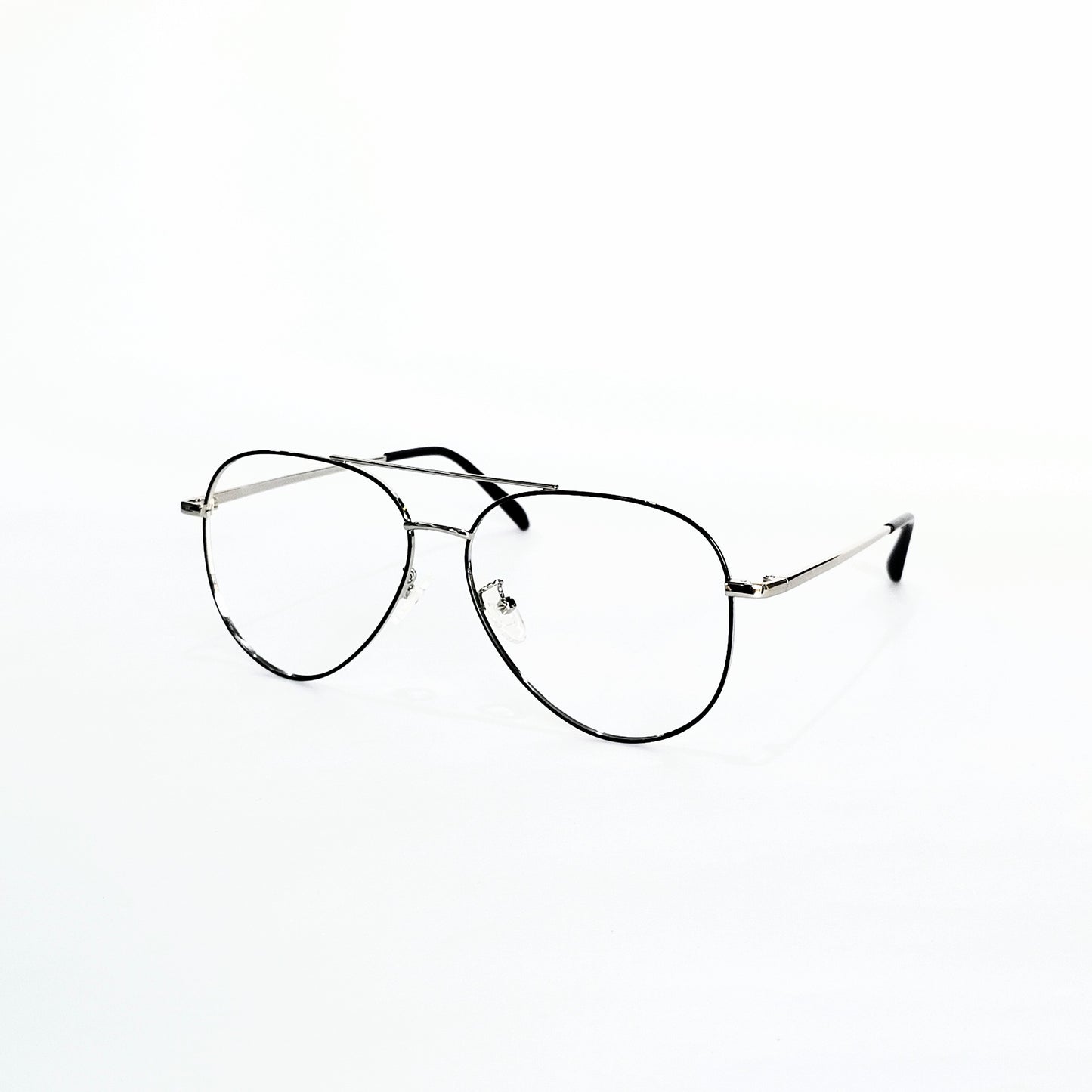 Full rim metal Aviator silver