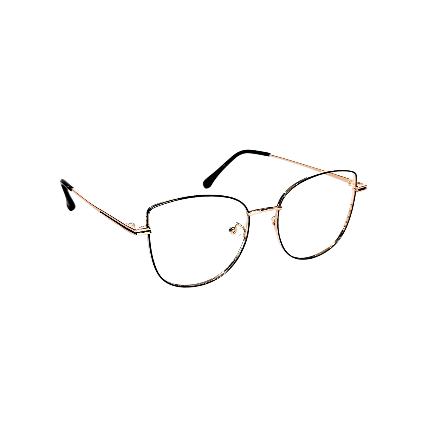 Full rim metal cat eye rose golden