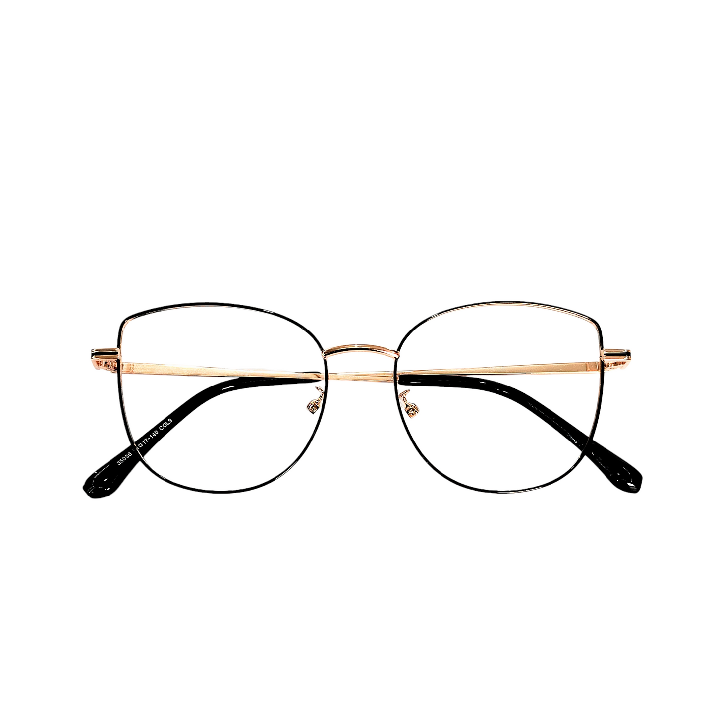 Full rim metal cat eye rose golden