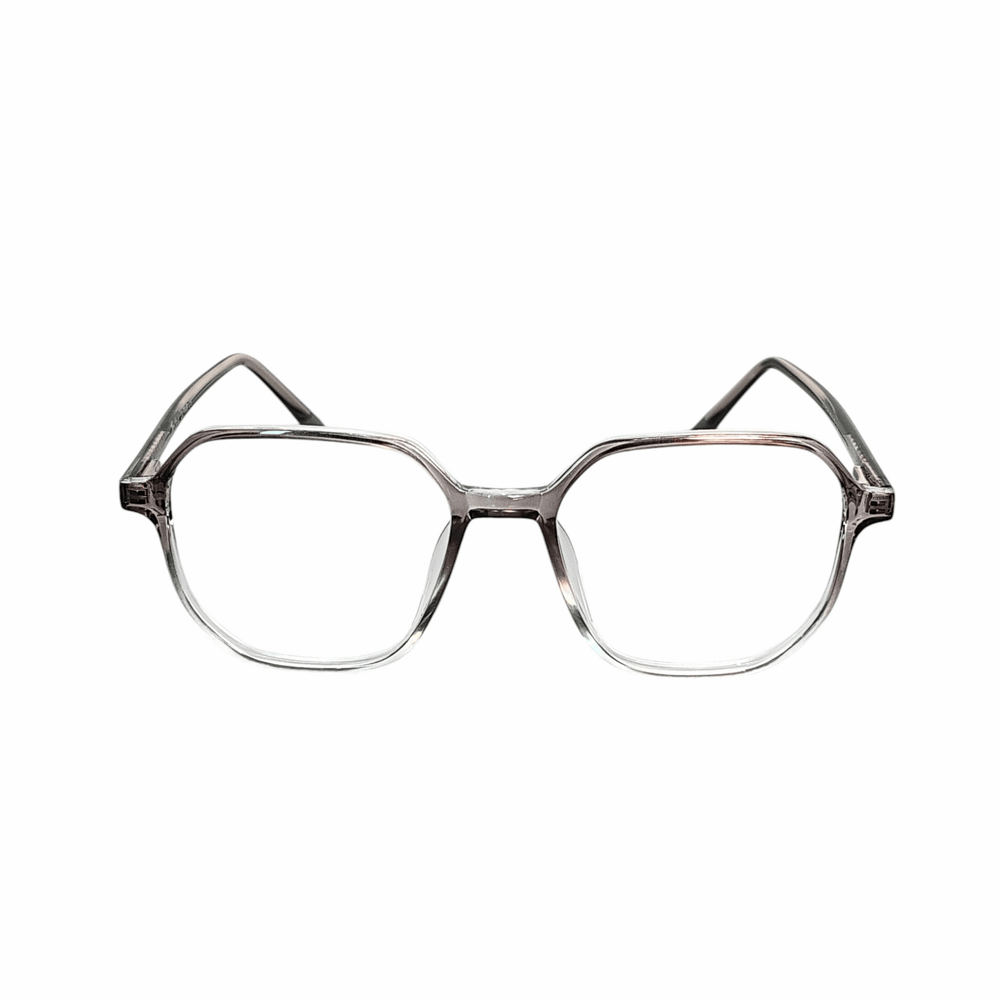 Full Rim Hexagon Transparent Grey
