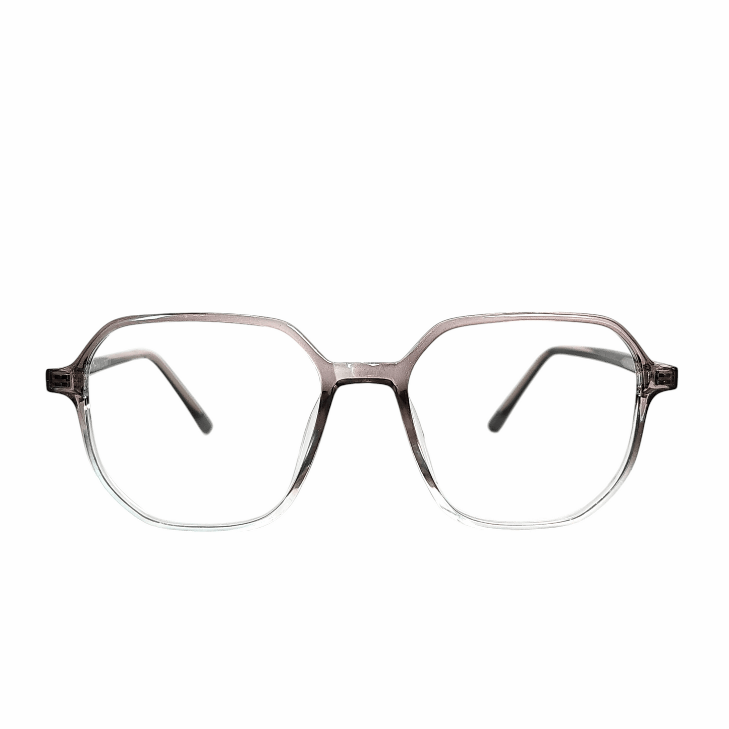 Full Rim Hexagon Transparent Grey