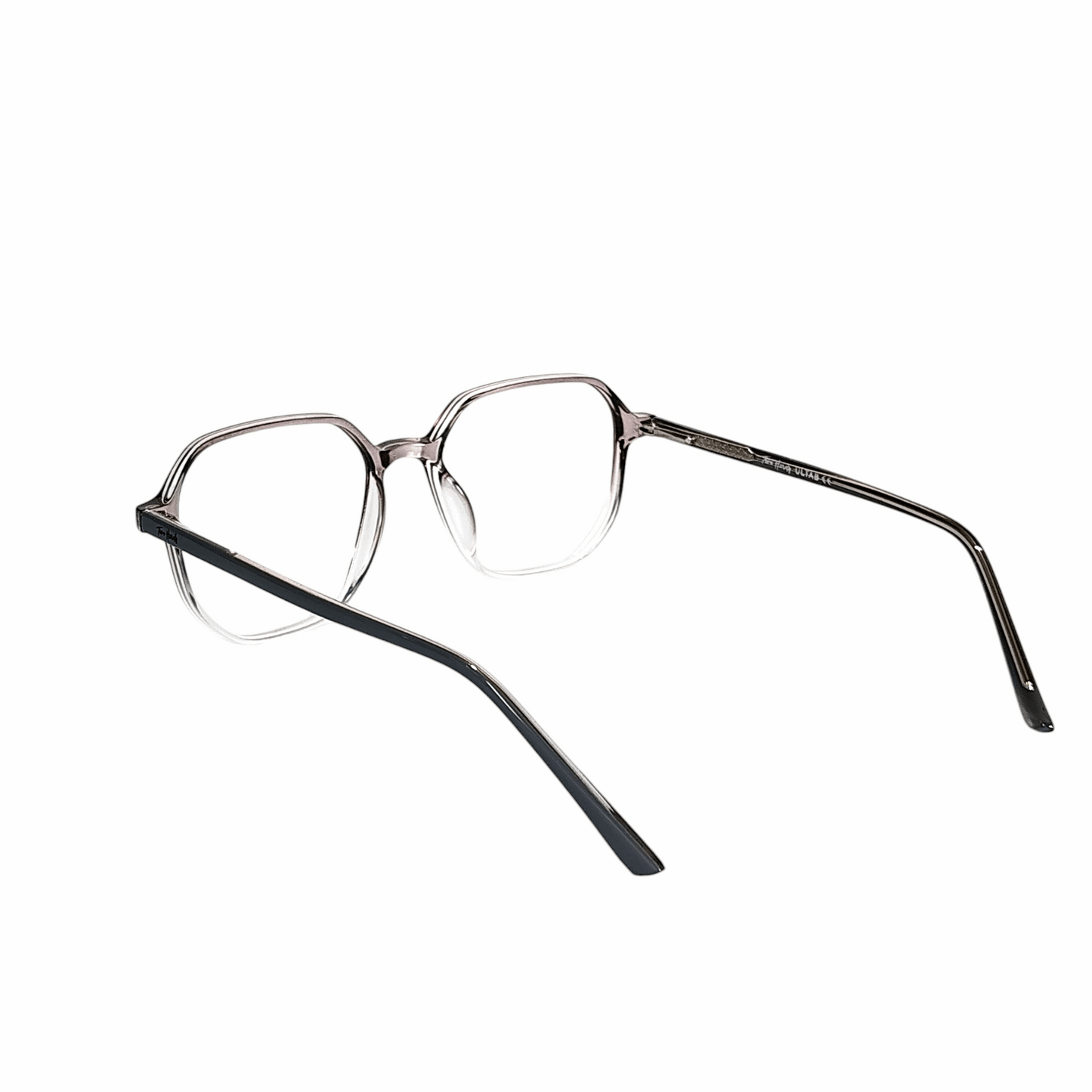 Full Rim Hexagon Transparent Grey