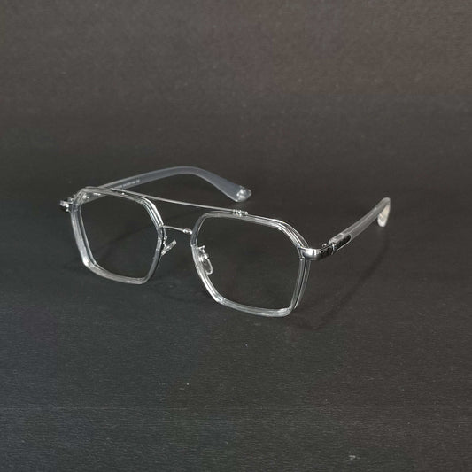 Full rim Wayfarer transparent and silver