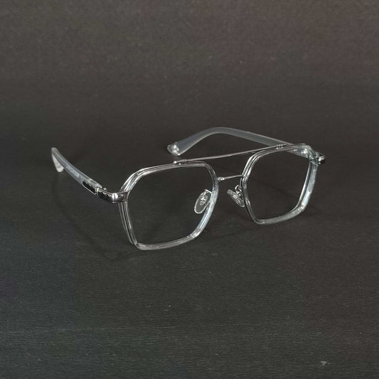 Full rim Wayfarer transparent and silver