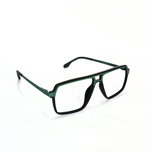 Full rim  rectangular dark green and black