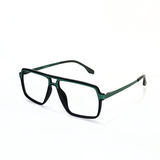 Full rim  rectangular dark green and black