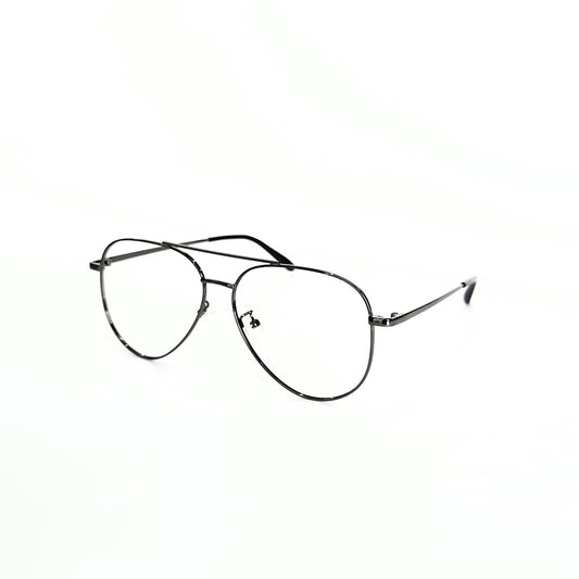 Full rim metal Aviator gunmetal silver