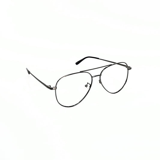 Full rim metal Aviator gunmetal silver