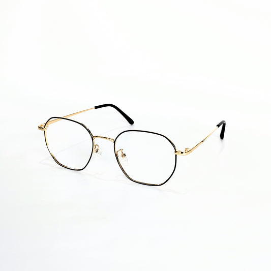 Full rim metal hexagon golden