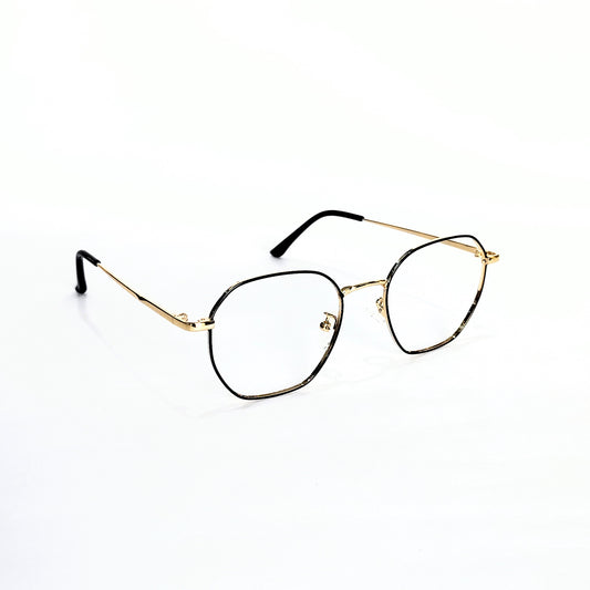 Full rim metal hexagon golden