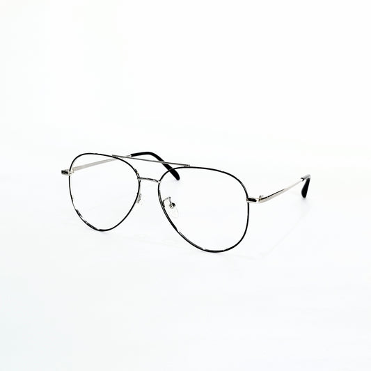 Full rim metal Aviator silver