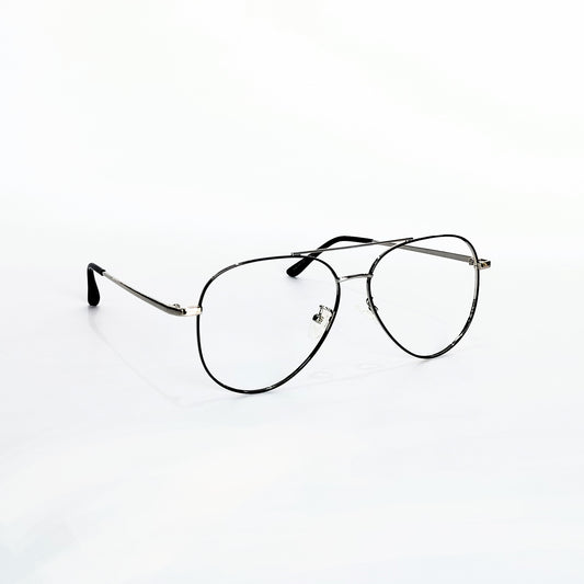 Full rim metal Aviator silver