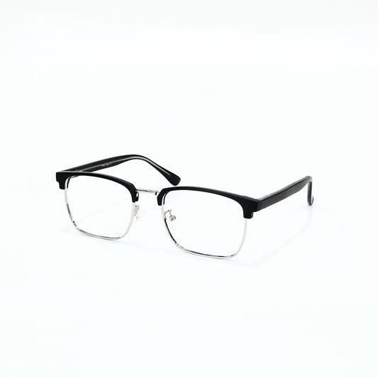 Full Rim Club Master Silver Black
