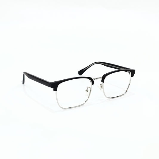 Full Rim Club Master Silver Black