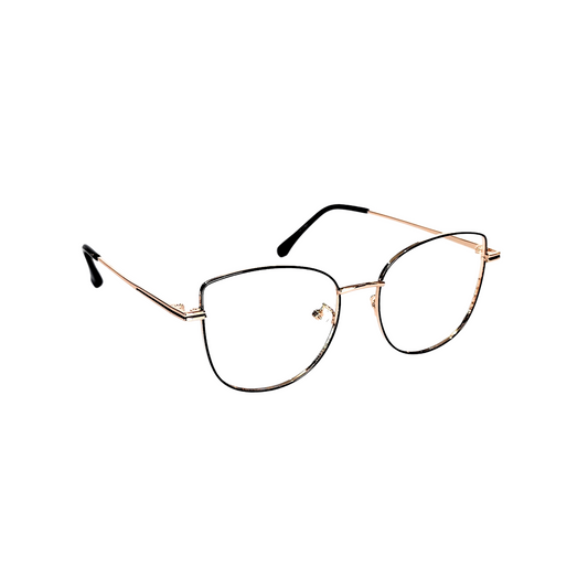 Full rim metal cat eye rose golden