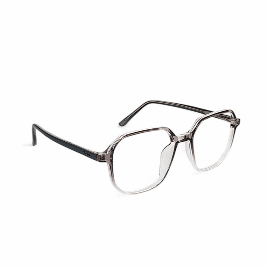 Full Rim Hexagon Transparent Grey