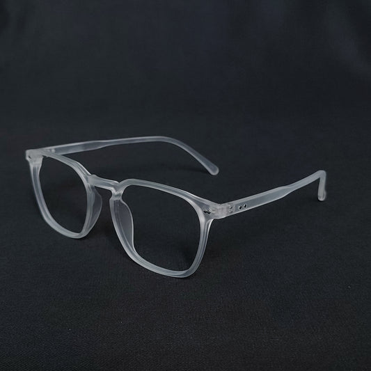 Full rim matte transparent square